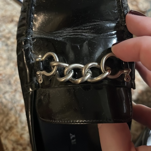 BURBERRY Black Patent Leather Loafers Size 36 - Picture 10 of 11